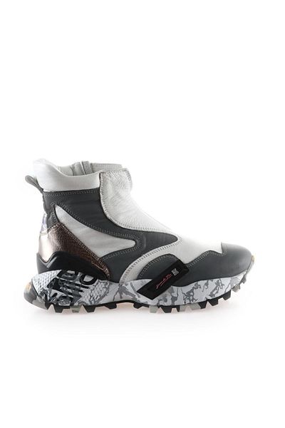 Bueno Shoes 01wr2108 Μοντέλο Γκρι Δερμάτινα Γυναικεία Αθλητικά Μποτάκια