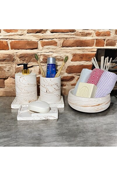 Chiko Mall Bathroom Accessory Set Crafted with Perfect Combination of Concret...