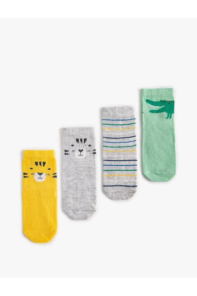 Koton 4-Piece Patterned Cotton Socks