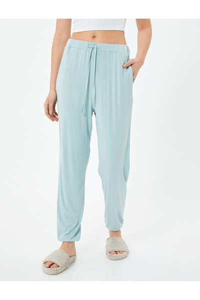 Koton comfortable Waist Lace-up Flat Leg Pajama Bottoms