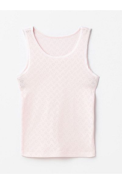 LC Waikiki New Season Crew Neck Self Patterned Girls Undershirt 2-Piece - S40486Z4