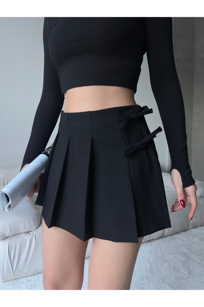 Babushka Fusta mini plisata cu fundita