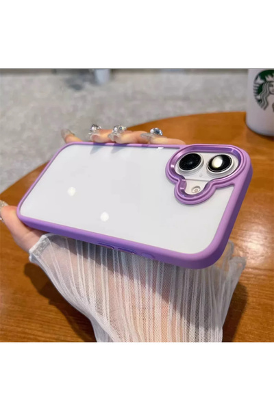 EDELFU İPhone 16 PLUS (2024) Pembe Titanyum Sararmaz Mika Kamera Çerçeveli Da...