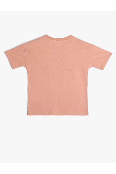 Koton Slogan Printed Short Sleeve T-Shirt Cotton