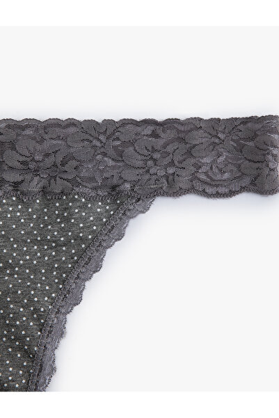 Koton Мереживні трусики-стринги в горошок