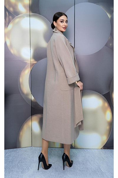 Eccim Fashion Simple Brooch Double Breasted Collar Long Women's Coat