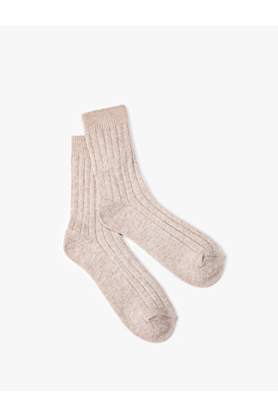 Koton Гнездо Чорапи Дебела текстурирана смес от вълна