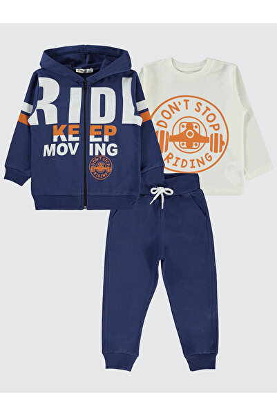 Civil Boys 2-5 Years Old Boy's Indigo Tracksuit Set - Set of 3