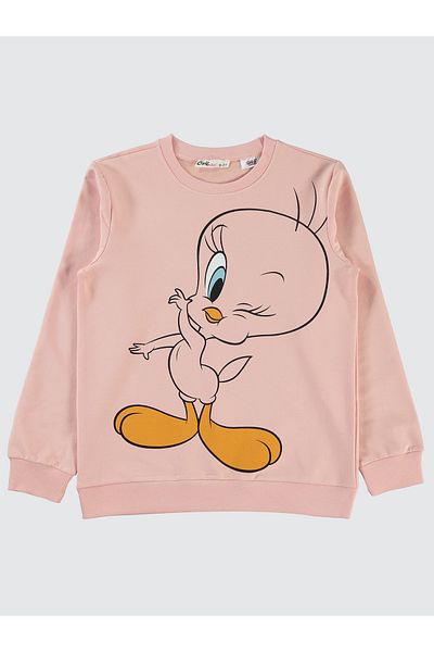 TWEETY Pink Sweatshirt for Girls 10-13 Years
