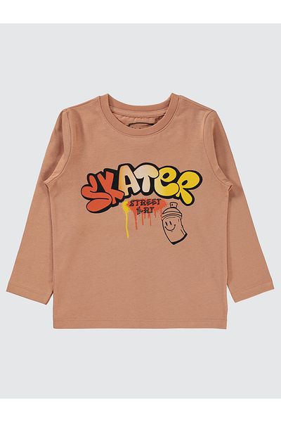 Civil Boys 2-5 Years Old Boy Brick Color Sweatshirt
