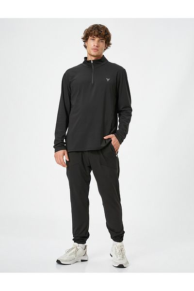 Koton Jogger Sweatpants Zipper Pocket Lace Waist