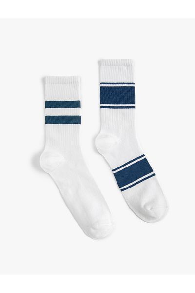 Koton Set de 2 șosete cu detaliu dungi