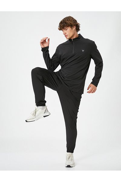 Koton Jogger Sweatpants Zipper Pocket Lace Waist