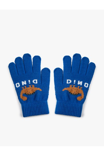 Koton Dinosaur Patterned Knitwear Gloves
