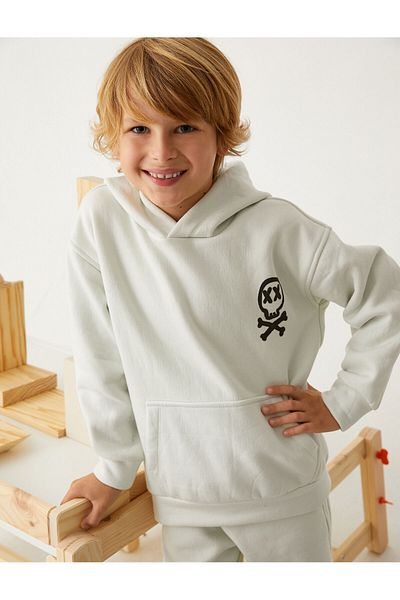 Koton Hooded Sweatshirt - Cotton with Kangaroo Pocket