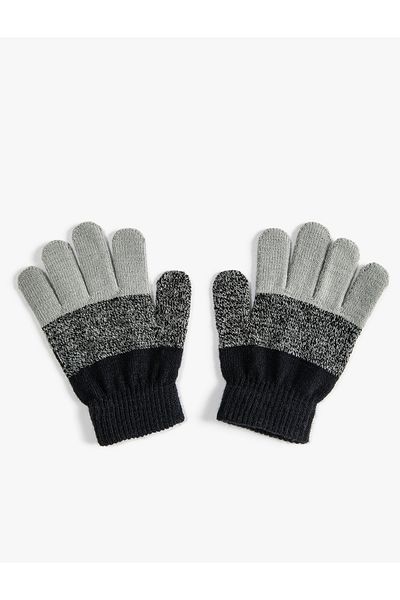 Koton Handschuhe aus Strick mit Farbblockierung