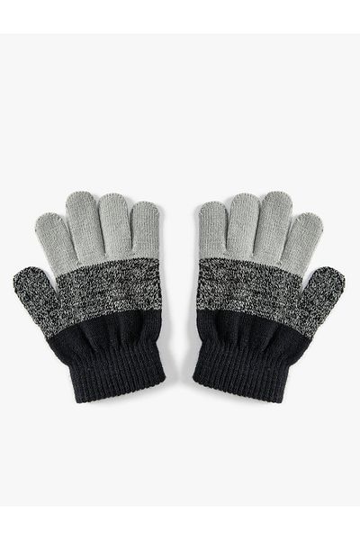 Koton Handschuhe aus Strick mit Farbblockierung