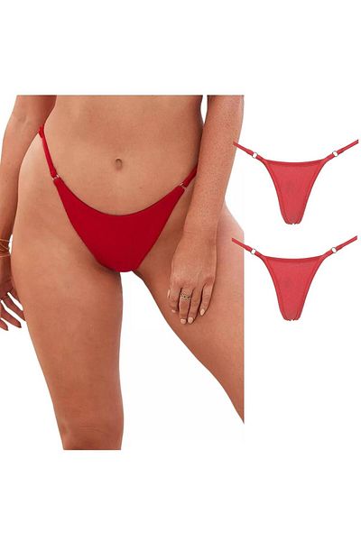 GECKO COLLECTION Gecko Women's String Thong Ring Detailed Rope Elastic Panties