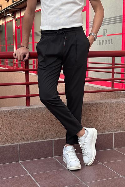 inpool Men's Waist Elastic Polyviscose Summer Trousers