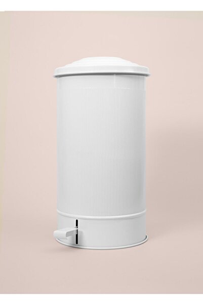 The Mia Stripe Kitchen Trash Can White 24 Lt