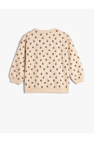 Koton Sweat Long Sleeve Round Neck Raised Cotton