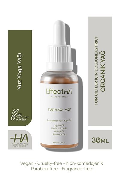 EffectHA Plumping 100% Pure Natural and Additive-Free Organic Facial Yoga Oil for All Skin