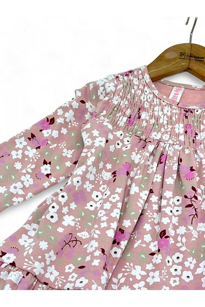 Egelite FATA 2-3-4-5 ANI ROCHIE DE SEZONĂ CU MÂNECĂ LUNGĂ CU IMPRIMARE DE FLORI