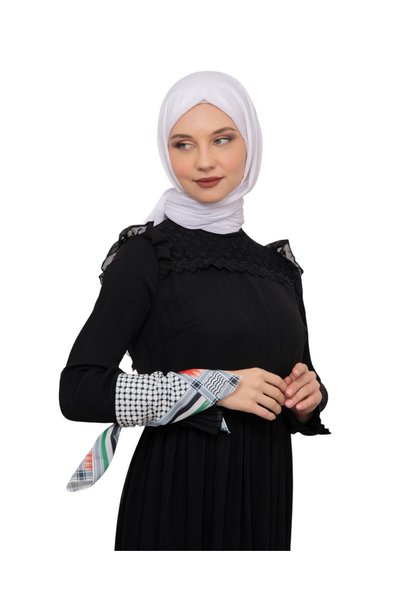 Genel Markalar Filistin Bayrak Çizgili Filistin Şal Kefiye Küçük Filistin Bayraklı Fular Saçaksızlı Unisex S100013