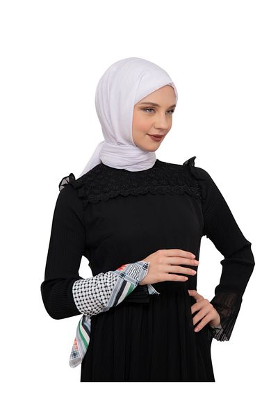 Zaytoon Unisex S100013 - Μικρή Παλαιστινιακή σημαία, ριγέ σάλι, με κρόσσια