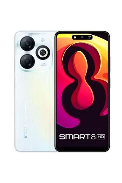 INFINIX Smart 8 |64 GB ROM| 3GB RAM| Color White| 4G Smartphone| Battery 5000 mAh| Operating System