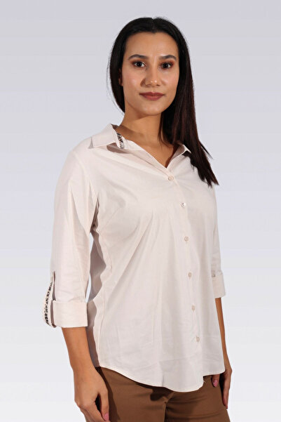 TOLGA SARAÇOĞLU Мінімалістична жіноча сорочка з 3/4 рукавами - Повсякденна та...