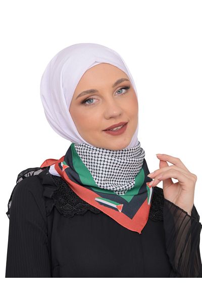 Zaytoon Φουλάρι με ρίγες Palestine Flag - Small Flags Scarf, με κρόσσια
