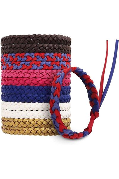 Arabest عبوة من 12 سوارًا طاردًا للبعوض، أساور معصم من الجلد الصناعي طاردة لل...