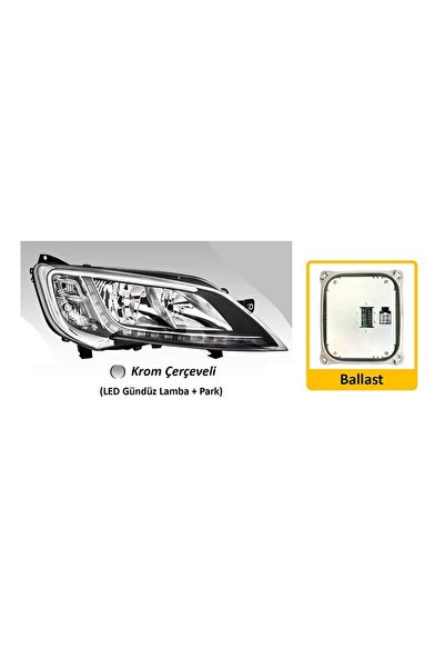AYFAR FAR MOTORLU SAĞ DUCATO MAXİ BOXER JUMPER 2014+ LED - BALLAST DAHİL KROM...