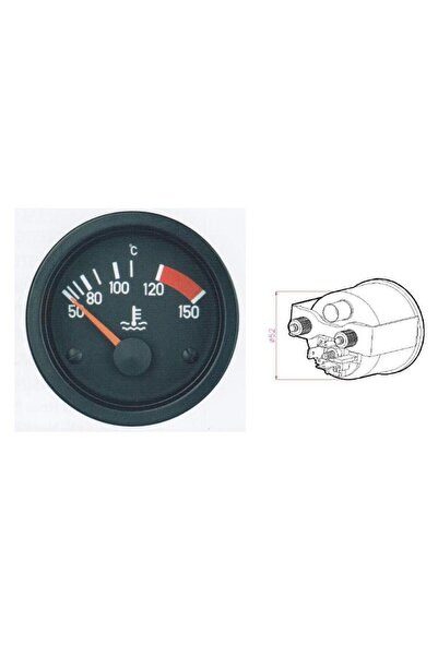 ÖLÇÜSAN ISI HARARET GÖSTERGESİ  24V Ø 52mm 50/150 C DERECE 113341A ÖLÇÜSAN