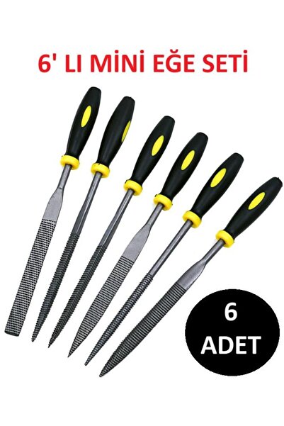 Speed Out 6 Parça Mini Eğe Seti Çelik Törpü Takımı Hobi Seti Düz Yuvarlak Üçgen Eğe Takımı