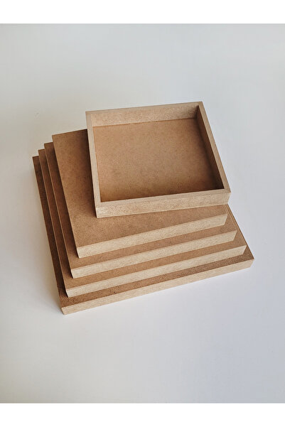 AN'GE Ahşap, Ham Mdf, Boyanabilir 5 boy, derin kare pano