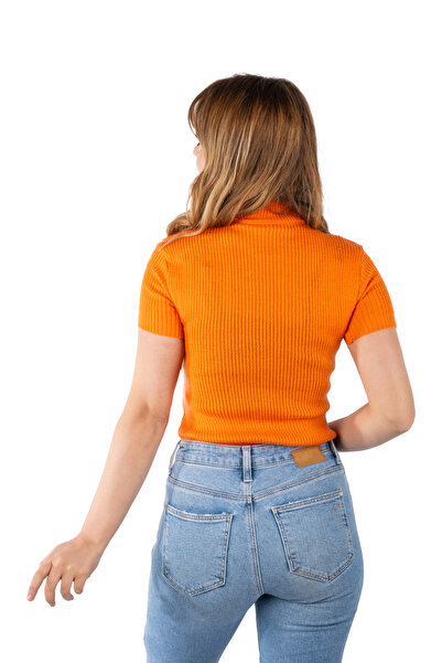 Lonca Tekstil Half Sleeve Turtleneck Knitwear Knitted Badi Sweater