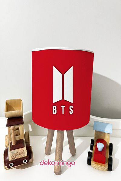dekomingo Red Bts Micro Kosmos Baby and Children's Room Lamp Shade