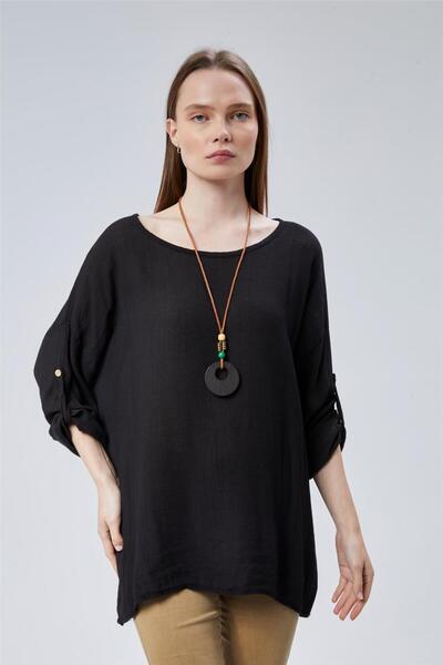 HomeStore Bluză cu mâneci cu bandă în straturi