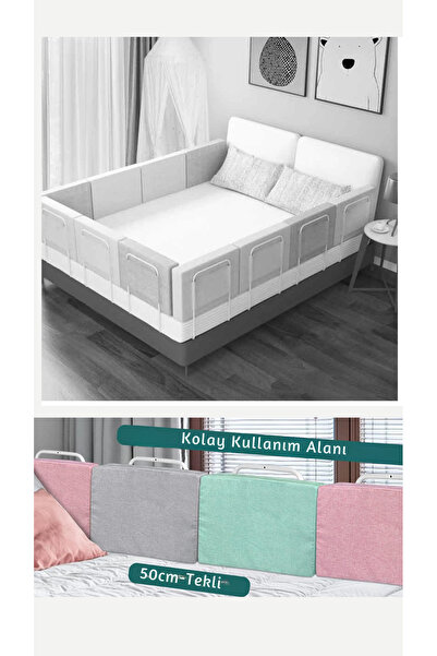 Minirome 50CM Yatak Bariyeri Bebek ve Çocuk Korkuluğu Güvenlik Bariyeri Korum...