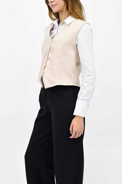 birizmoda Γιλέκο Blazer με εφέ πέτρινο χρώμα