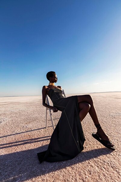 KAMEYA Long Strapless Slit Dress - 23s40237