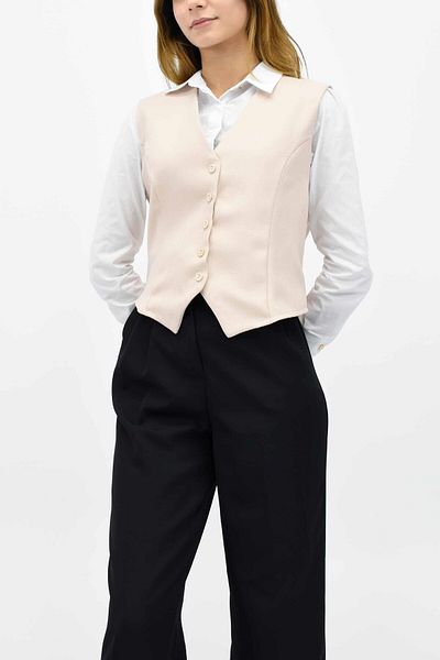 birizmoda Γιλέκο Blazer με εφέ πέτρινο χρώμα