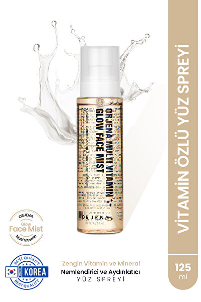 Orjena Multivitamin Glow Face Mist-vitamin Özlü Nemlendirici Yüz Spreyi-125ml