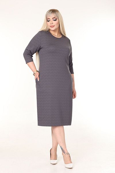 modayız Double Pocket Winter Plus Size Stretchy Dress 21D-2630