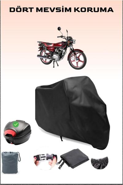 Breen Siyah Arora Cg50 Uyumlu Motosiklet Brandası Arka Çanta Uyumlu