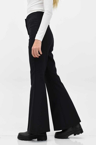 birizmoda Spanish Leg Fabric Trousers - Black
