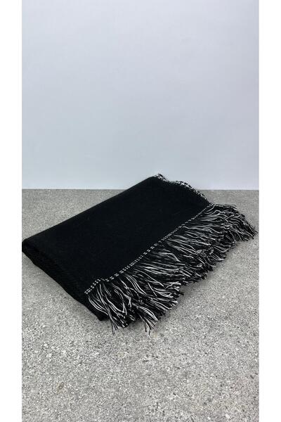 Sobe Hediyelik Double Sided Plaid Wool Shoulder Shawl - 70x190cm - Winter Shawl