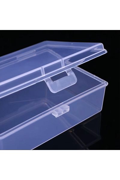 SPELT 9X6Cm Mini Clear Item Jewelry Playing Card Storage Box Organizer Box with Clip Lid